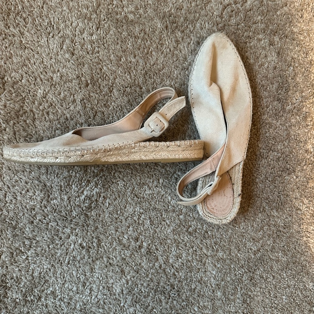 Elegant Cream Espadrille Slingback Sandals